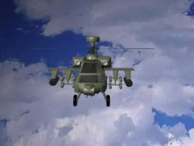 apache helicopter 3D model buy