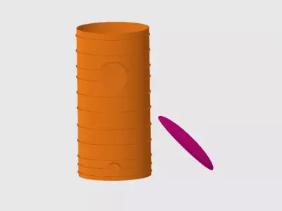Chemical oil storage tank 230mm 3D model