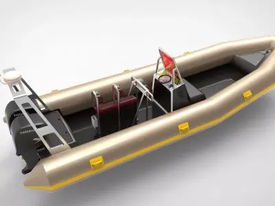 rescue boat 3D model buy
