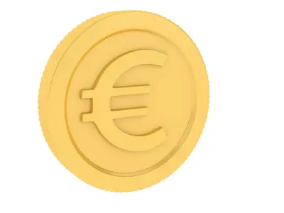 euro coin 3D model