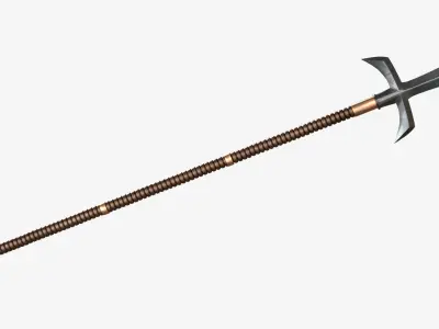 Japanese Spear Kama Yari 4 colors 3D model