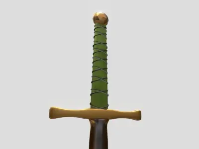 Sword Low-poly 3D model 30