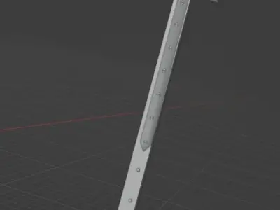 Medieval Single Hand War Hammer Free low-poly 3D model