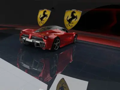 LaFerrari ferrari sports car in video game Free 3D model