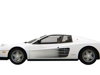 Ferrari 512 Testarossa 1986 Low-poly 3D model