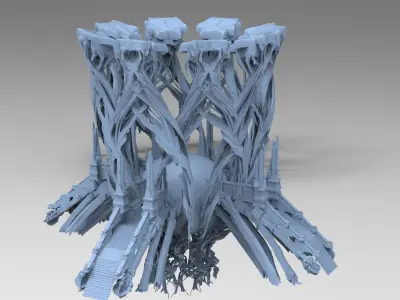 Imperial City Weaved tower 4 3D model