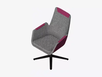 Chair - Contemporary - Cordia Plus - High - Swivel - Glides Low-poly 3D model