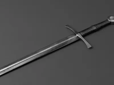 Longsword sword 3D model purchase