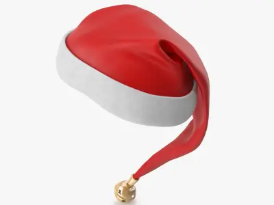 Christmas Hat with Bell 2 v2 3D model