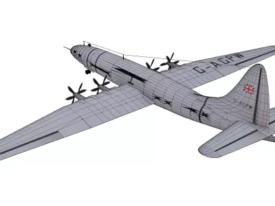 Bristol 167 Brabazon Low-poly 3D model