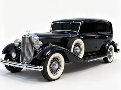 Realistic 30s Luxury Sedan 3d model Low-poly 3D model