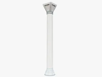 Column stone Low-poly 3D model get