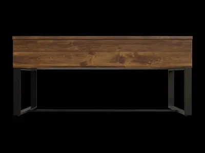 Dark Oak Lift Up Coffee Table Low-poly 3D model