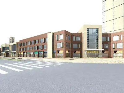 Commercial Building 3D model 38