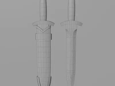 Dagger Low-poly 3D model get