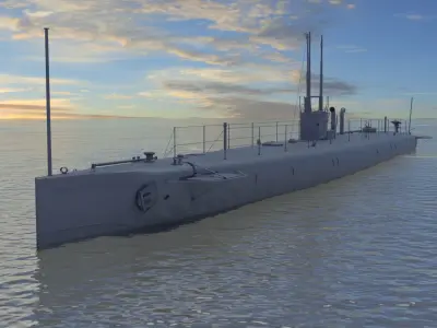 HMS S1 Low-poly 3D model