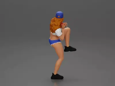 Preparing for a Baseball Play with a Quick Leg Lift 3D print model