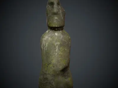 Idol model moai statue Free low-poly 3D model