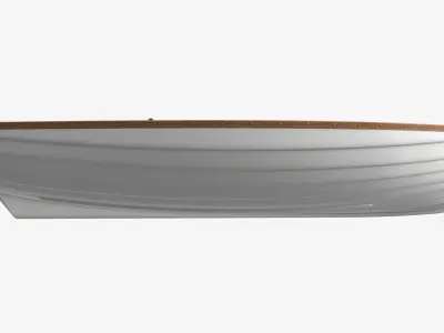 Traditional rowing boat 03 v1 3D model