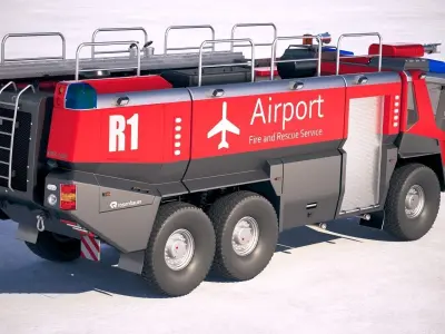 Rosenbauer Panther Firetruck 6x6 3D model