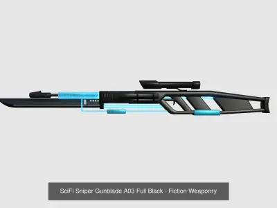 10 SciFi Sniper Gunblade A Collection - Fiction Weaponry 3D Model Pack purchase