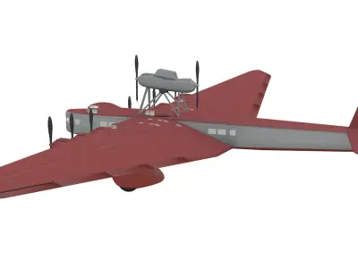 Tupolev ANT-20 Maxim Gork Low-poly 3D model