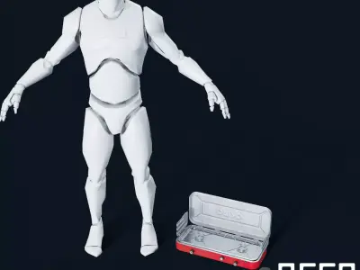 Portable Grill - PBR Game Ready Low-poly 3D model