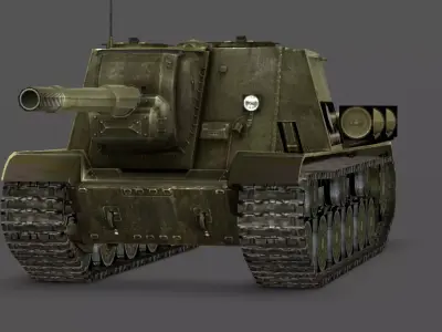  ISU-152 3D Model Low-poly 3D model