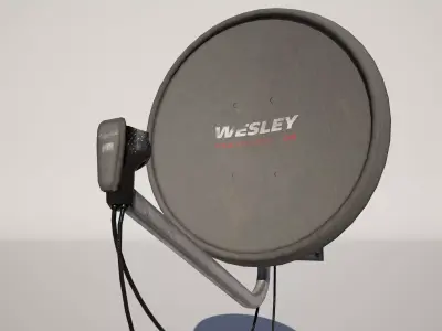 Satellite Dish Antenna Low-poly 3D model buy