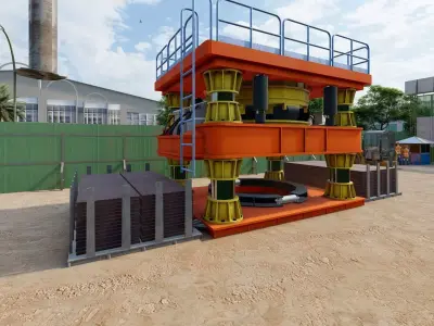 Casing Rotator And Drill Machine 3D model