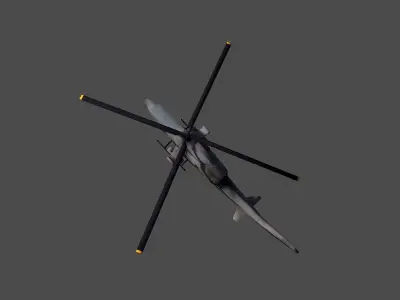 Apache Helicopter lowpoly Low-poly 3D model