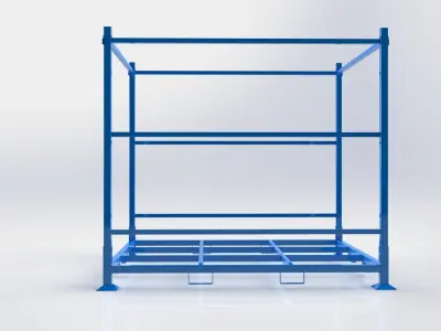 DUCT-TYRES STORAGE PALLET 3D model