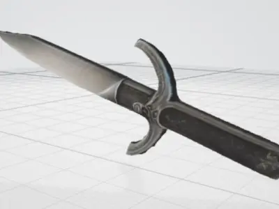 A short sword 3d model Low-poly 3D model