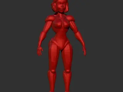 Female Lowpoly 3D print model