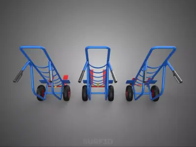 HAND TRUCK SACK TROLLEY PALLET BOX CART TIP TILT FORK LIFT KIT 2 3D model