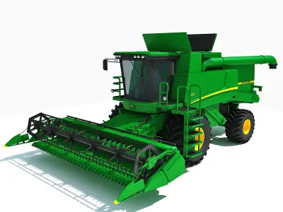 4 Combine Machines 3D model