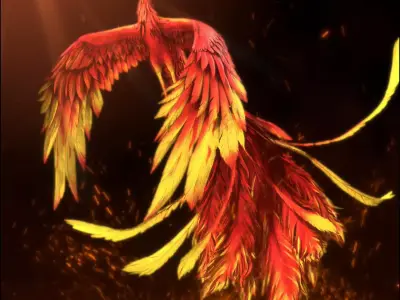 phoenix Undead bird phoenix 3D model