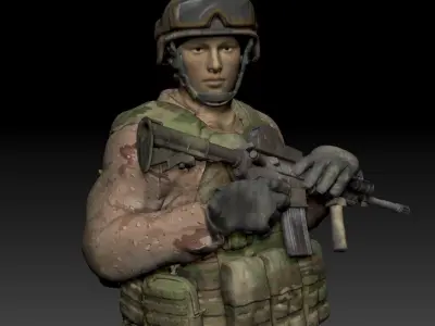 Operation Iraqi Freedom Infantryman   3D model
