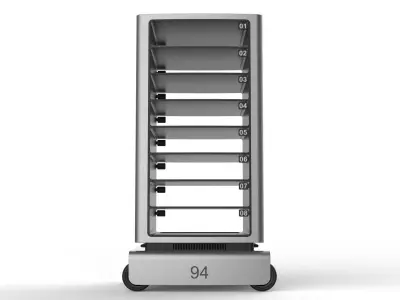 Generic Delivery Robot 01 8 Trays 3D model