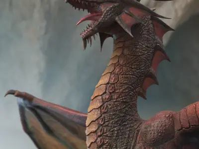 Red Dragon Basic Pose 3D model
