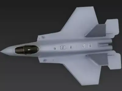 Modern Stealth Fighter Jet 3D Model Military Aircraft Low-poly 3D model