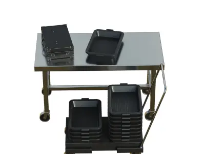 Airport Table Props Low-poly 3D model
