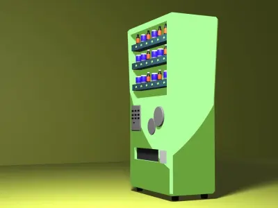 Cola Machine  Low-poly 3D model