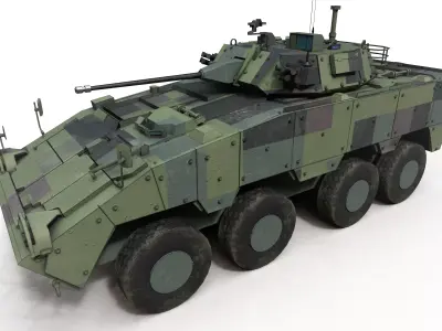 CM34 Clouded Leopard Armoured Vehicle Low-poly 3D model