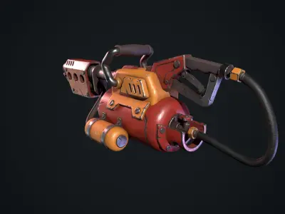 Flamethrower Low-poly 3D model purchase
