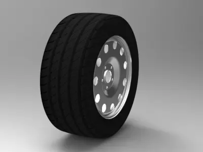 Wheel and Tyre Free 3D model