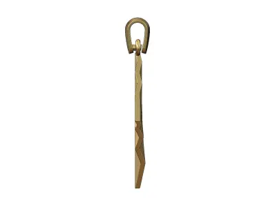 Ribbed art deco vintage pendant charm 3D print model