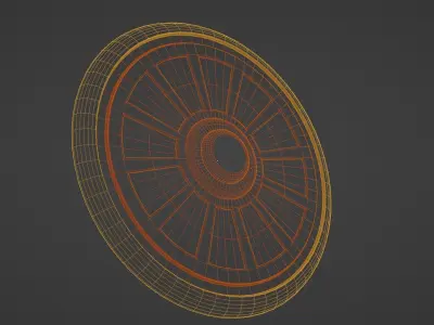 Antique Byzantine Shield Low-poly 3D model