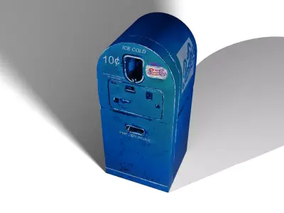 Pepsi Beverage Dispenser Low-poly 3D model