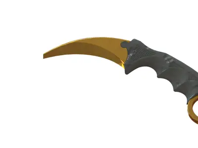 Karambit knife 3D model 4